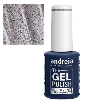 Andreia The Gel Polish G38 esmalte de uñas en gel Glitter Plateado