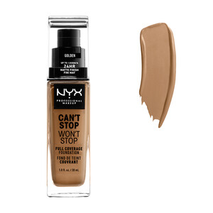 NYX PRO MAKEUP CANT STOP WONT STOP FULL COVERAGE FOUNDATION - GOLDEN