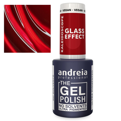 ANDREIA THE GEL POLISH COLLECTION KALEIDOSCOPE KL6 RED TRANSLUCENT