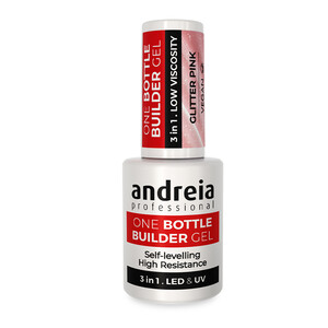 Andreia Builder One Bottle 3 in 1 Low Viscosity Glitter Pink