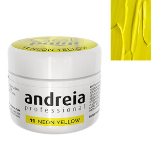 Andreia Gel Paint 11 Neon Yellow para la creación de diseños de uñas