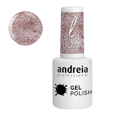Andreia Gel Polish BA4 Glitter Gold and Pink