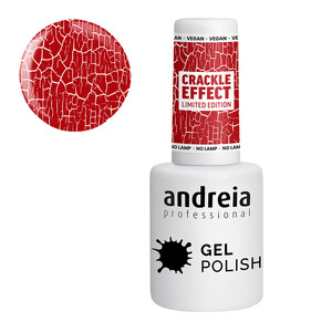 Andreia CE3 Crackle Effect Rojo Oscuro esmalte de uñas en gel