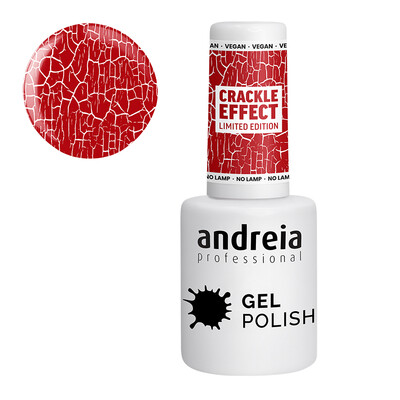 ANDREIA GEL POLISH CRACKLE EFFECT CE3 DARK RED