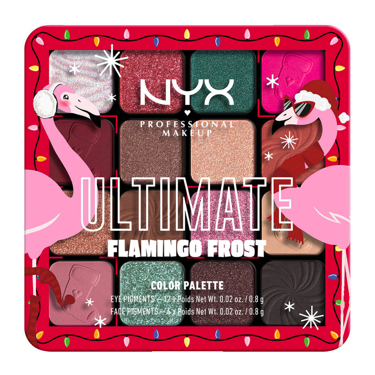 Nyx Pro Makeup Holiday 2023 Ultimate Paleta Sombras 16 Pan