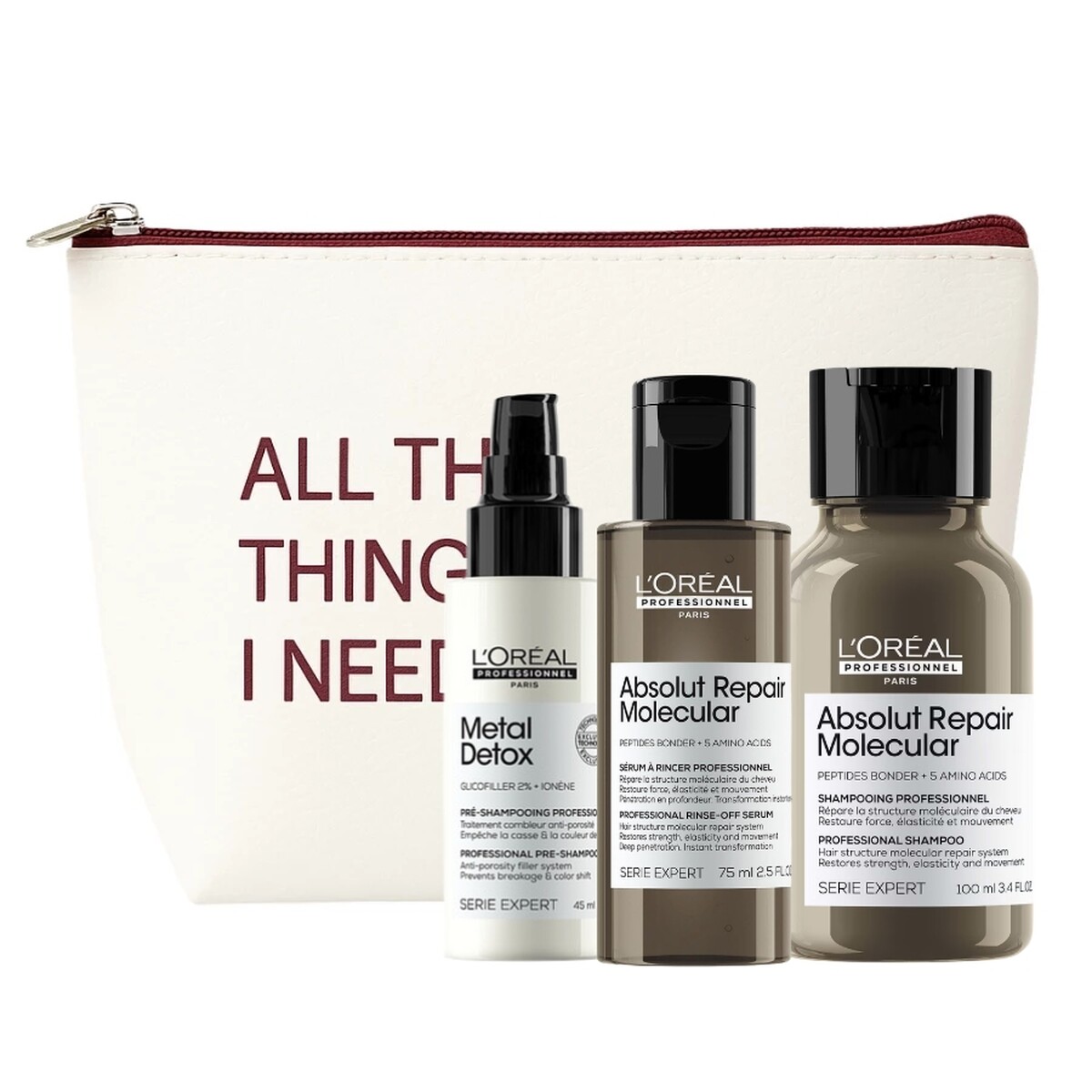 Pluri L'Oréal 3 Travel Kit Burgundy | Pluricosmética Portugal