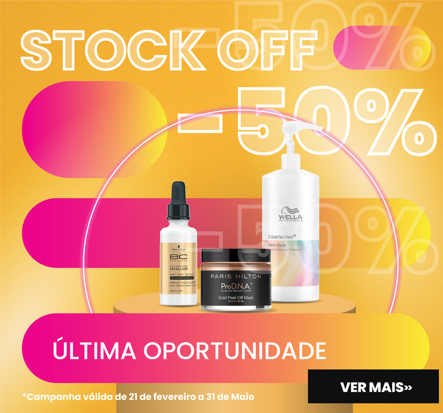 Stock-off --50% nos produtos selecionados- 'Oréal, Schwarzkopf, Amend, Wella