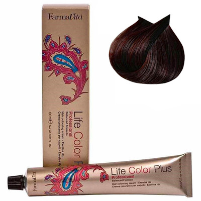 FARMAVITA COLORATION LIFE COLOR PLUS 4.5 CHÂTAIN MOYEN ACAJOU