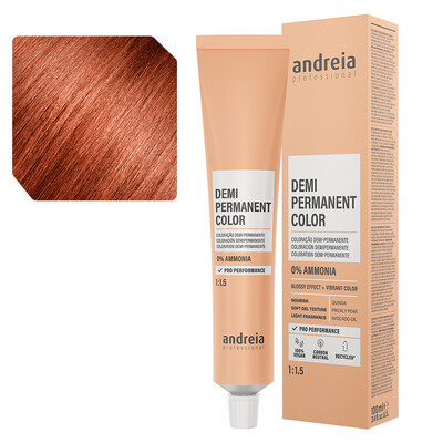 ANDREIA COLORAÇÃO DEMI PERMANENTE 7.45 LOURO MÉDIO LARANJA VERMELHO