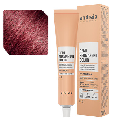 Andreia Coloración Demi Permanente 5.65 castaño claro violeta rojo