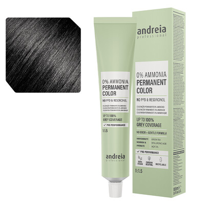 ANDREIA COLORATION PERMANENTE 0% AMMONIAQUE 2.0 NOIR NATUREL