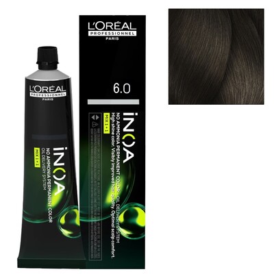 L’ORÉAL PRO INOA COLORATION PERMANENTE SANS AMMONIAQUE 6.0 FONDAMENTAL