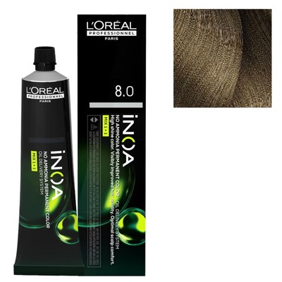 L’ORÉAL PRO INOA COLORAÇÃO PERMANENTE SEM AMONÍACO 8.0 FUNDAMENTAL