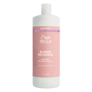 Wella Invigo Blonder Recharge Champú con Pigmentos Morados Cabello Rubio