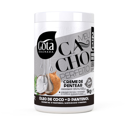 GOTA DOURADA MEU CACHO PERFEITO Coconut Oil Styling Cream