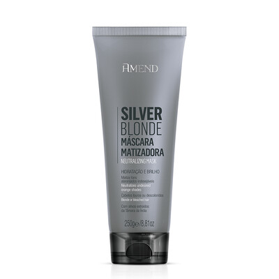Amend Silver Blonde Máscara Matizadora para Cabelos Louros e Descolorados