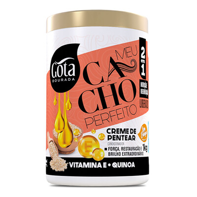 GOTA DOURADA MEU CACHO PERFEITO CREME PENTEAR VITAMINA E & QUINOA