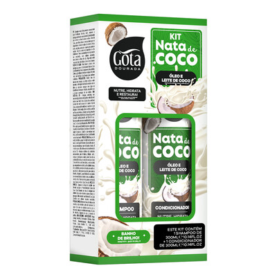 Gota Dourada Nata de Coco Kit Hidratante Champú y Acondicionador