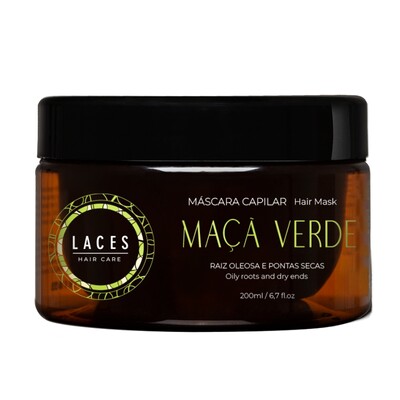 LACES HAIR CARE MAÇÃ VERDE MÁSCARA PARA RAIZ OLEOSA E PONTAS SECAS