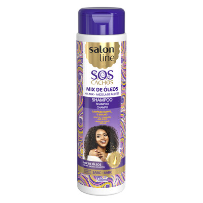 Salon Line S.O.S Cachos Mix de Óleos Champú de aceites nutritivos