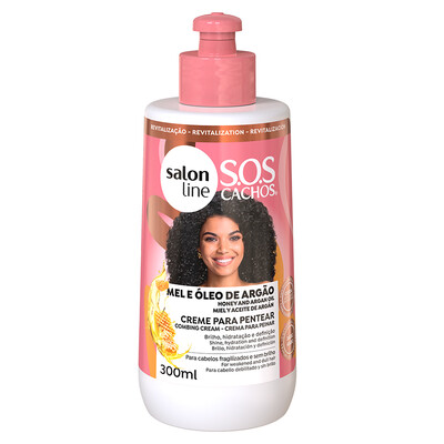 Salon Line SOS Cachos Miely Aceite de argán Crema de peinar