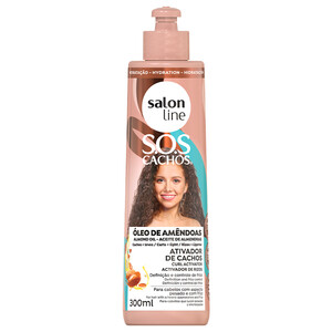 SALON LINE SOS CACHOS ÓLEO DE AMÊNDOAS ATIVADOR DE CACHOS LEAVE-IN