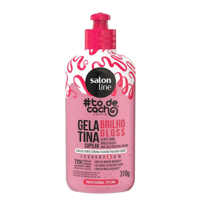 SALON LINE TODECACHO GELATINA CAPILAR BRILHO GLOSS FIXAÇÃO FORTE
