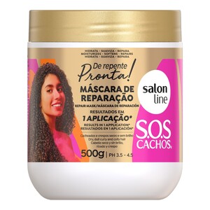 SALON LINE SOS DE REPENTE PRONTA MÁSCARA REPARADORA PARA CABELOS ONDULADOS