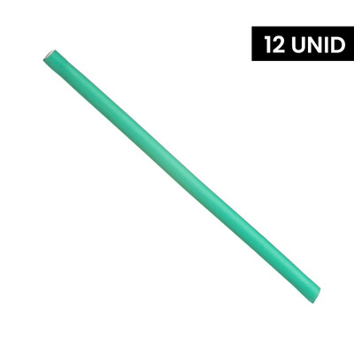 ROLOS PAPELOTES PARA CABELO - COR VERDE 