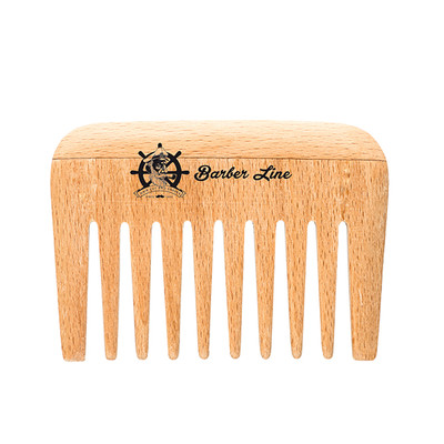 PEINE BARBER LINE ANCHO MADERA PARA BIGOTE BARBA