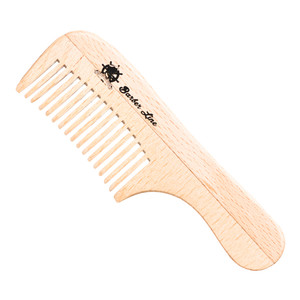 BARBER LINE WOODEN COMB WITH HANDLE FOR MUSTACHE BEARD