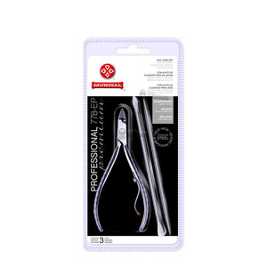MUNDIAL CUTICLE PLIERS WITH SPATULA AND PICK