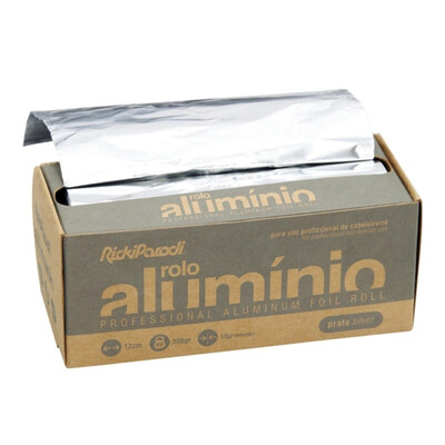 Rickiparodi Rollo de papel de aluminio plata 12CM
