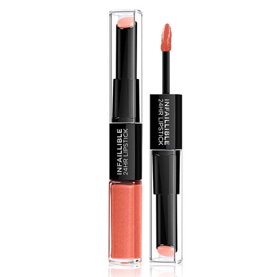 L’ORÉAL PARIS INFAILLIBLE 2 STEPS LIPSTICK 404 CONSTANT CORAL