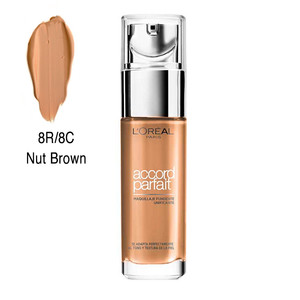L’ORÉAL PARIS ACCORD PARFAIT FOUNDATION - 8R/C NUT BROWN