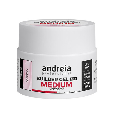 ANDREIA BUILDER GEL 3IN1 GEL CONSTRUÇÃO MÉDIA VISCOSIDADE SOFT PINK