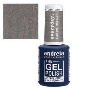 ANDREIA THE GEL POLISH EVERYDAY COLLECTION ED1 GRAY WITH GOLDEN SHIMMER