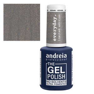 ANDREIA THE GEL POLISH COLEÇÃO EVERYDAY ED1 CINZA SHIMMER DOURADO