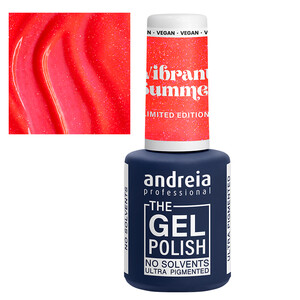 Andreia The Gel Polish Vibrant Summer Collection VS2 Coral neon with gliter