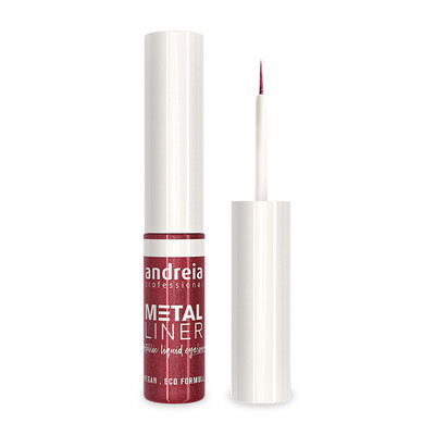 Andreia Metal Liner Eyeliner Delineador líquido metalizado 03 Ruby