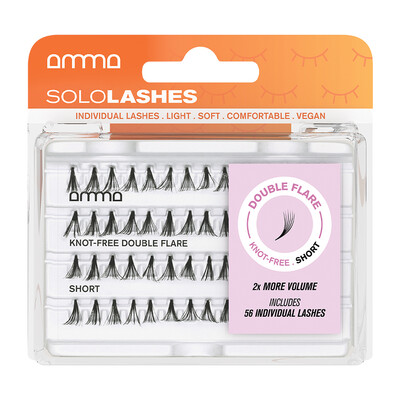 AMMA Sololashes Pestañas Postizas Sin Nudo Double Flare S