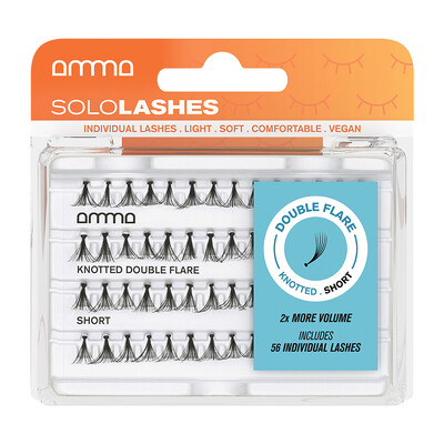AMMA Sololashes Pestañas Postizas Con Nudo Double Flare S