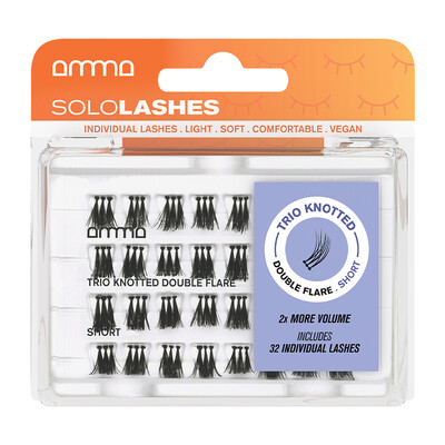 AMMA SOLOLASHES FAUX CILS TRIO AVEC NŒUD DOUBLE FLARE S