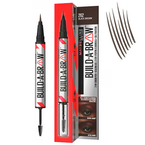 MAYBELLINE BUILD-A-BROW 2 IN 1 PEN AND EYEBROW GEL 262 BLACK BROWN
