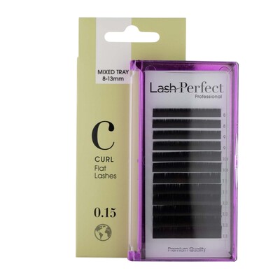 LASH PERFECT C CURL 0.15 FLAT MIXED 8-13MM