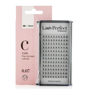 LASH PERFECT C 6D CURL 0.07 PRE-FANNED 12MM