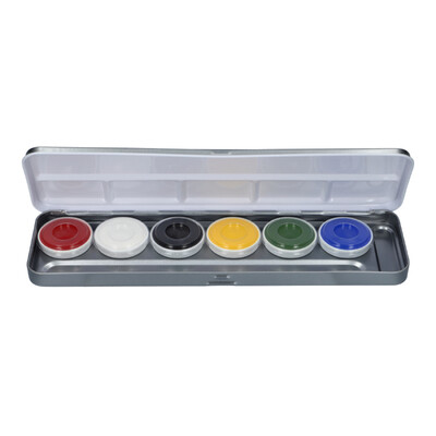 SUPERSTAR AQUA FACE AND BODYPAINT PALETTE 6 COULEURS VIVES