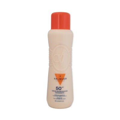 VALQUER LEITE BRONZEADOR HIDRATANTE CENOURA SPF50