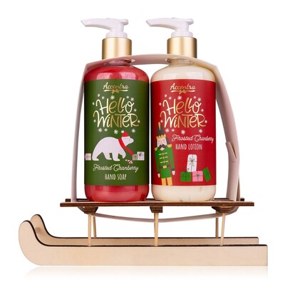 ACCENTRA COFFRET HELLO WINTER SET DE MÃOS  COM SABONETE E LOÇÃO HIDRATANTE