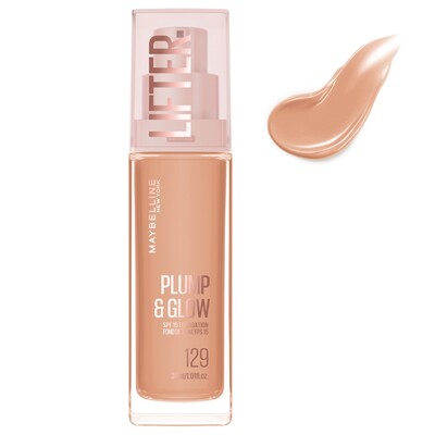 Maybelline Lifter Plump & Glow Foundation – Base Hidratante Iluminadora 129